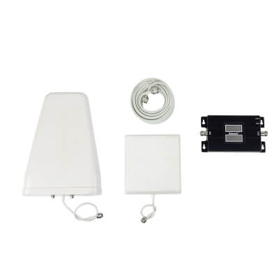 Усилитель сигнала связи Lintratek 17L 900/1800 MHz (для 2G/4G) 65 dBi, кабель 10 м., комплект-1