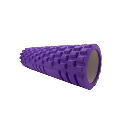 Массажный ролик для йоги и пилатеса ABS, 45*14см фиолетовый-1