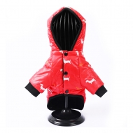 Зимний комбинезон куртка для маленьких собак Terry красный M