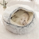Лежанка-домик для кошек и маленьких собак Plush